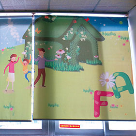 窗簾布印制，廣告窗簾定制-340G 牛津布