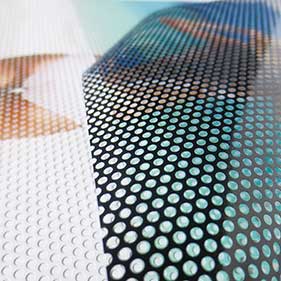 One way vision window sticker