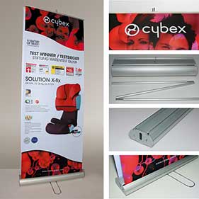 Double sides roll up banner
