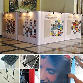 Aluminum magnetic pop up display