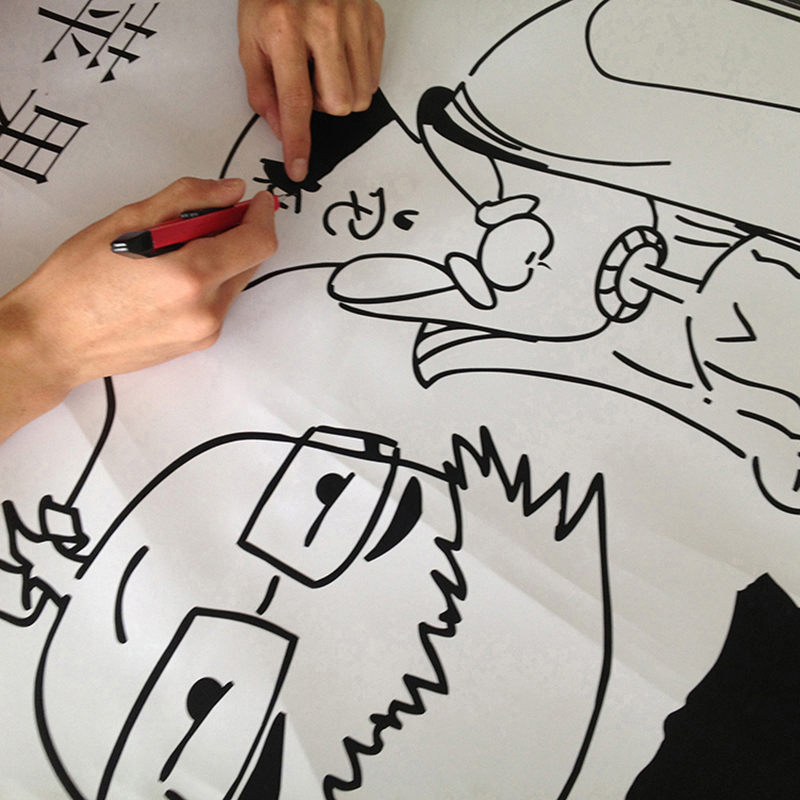 廣告刻字貼 噴畫(huà)刻字