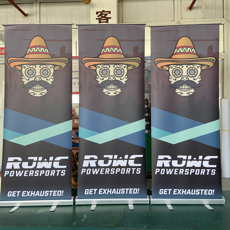 瑞典客戶批量訂單500套易拉寶，10萬張戶外貼紙順利完成?。?！